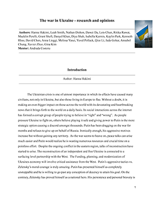 The war in Ukraine - research and opinions paper thumbnail